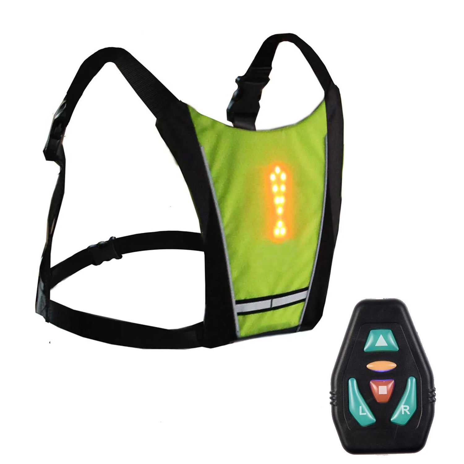 USB Rechargeable Sac a Dos Clignotant Velo, Gilet Velo Clignotant