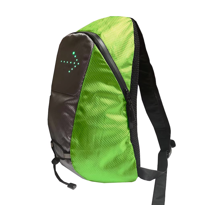 Profil Sac à dos vélo jaune LED