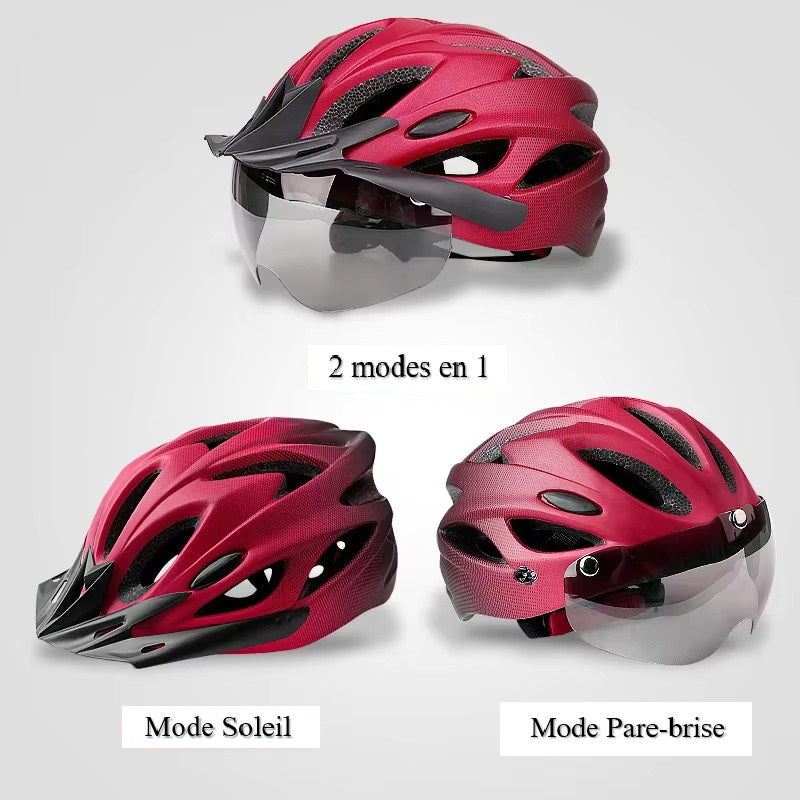 Casque de vélo ultraléger avec LED, respirant et coloré