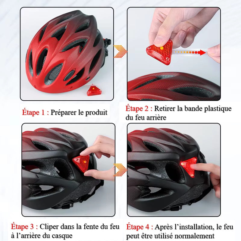 Casque de vélo ultraléger avec LED, respirant et coloré