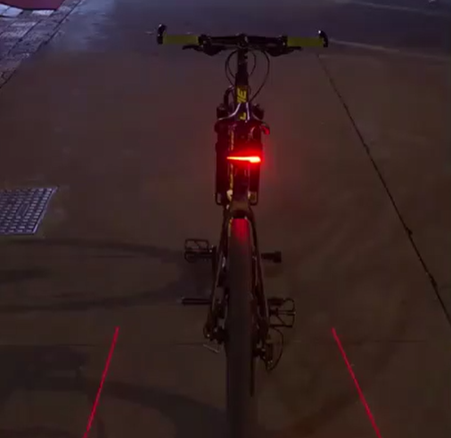 Feu arrière pour vélo intelligent Balmy avec laser 2 voies